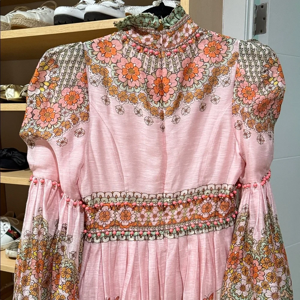 Zimmermann Kaleidoscope Bell Sleeve Gown Leo Zodiac Maxi Dress - Picture 11 of 13